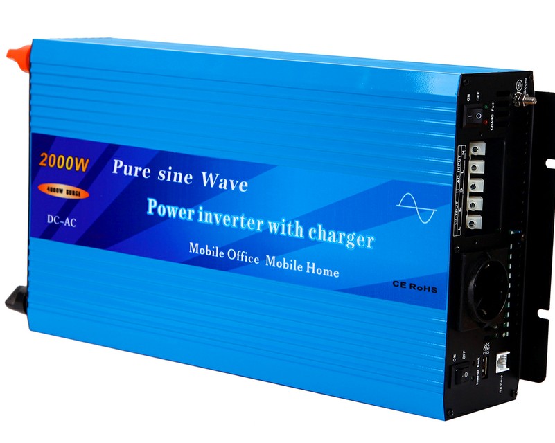 2000W Pure Sine Wave Power Inverter with built-in charger and auto transfer switch