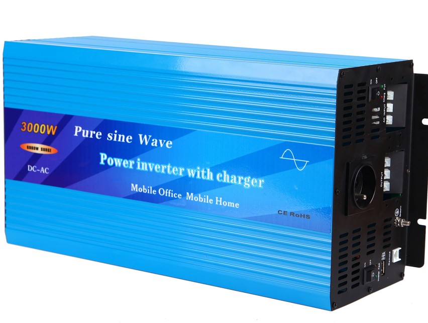 3000W Pure Sine Wave Power Inverter with built-in charger and auto transfer switch